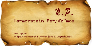 Marmorstein Perjámos névjegykártya